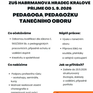 Habrmanka přijme nového kolegu/kolegyni