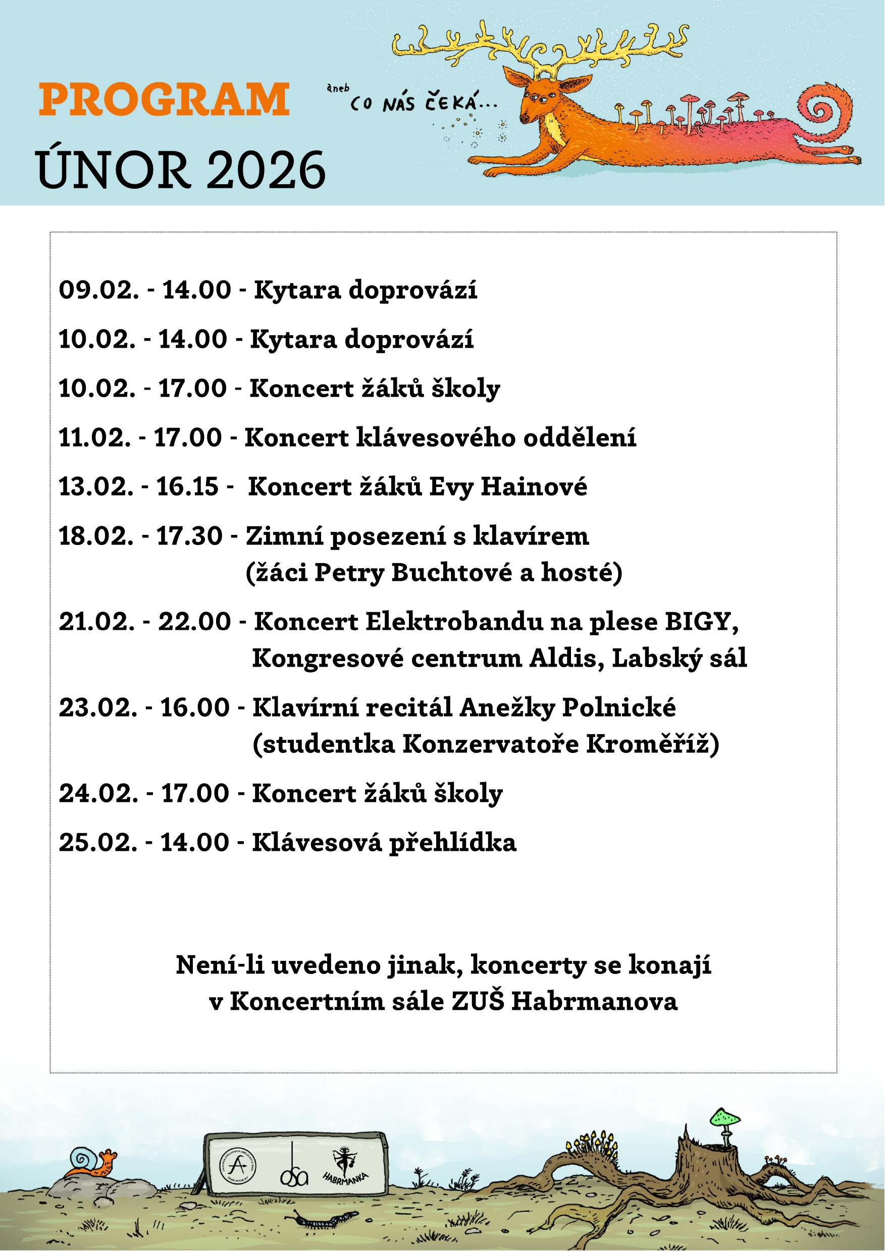 Harmonogram únor 2026